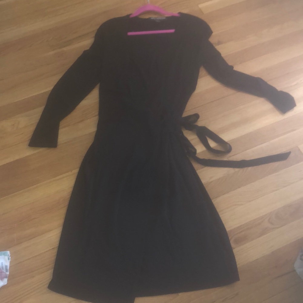 Black wrap dress